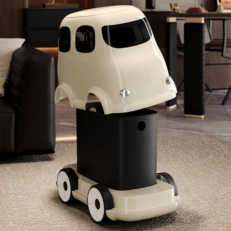 Cartoon Car Kids Ride-On Trash Bin - Image 3