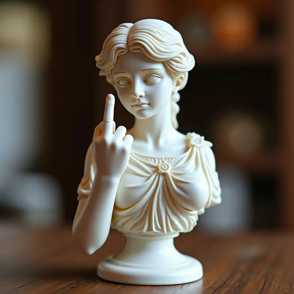Roman Bust Middle Finger Home Decor - Image 2