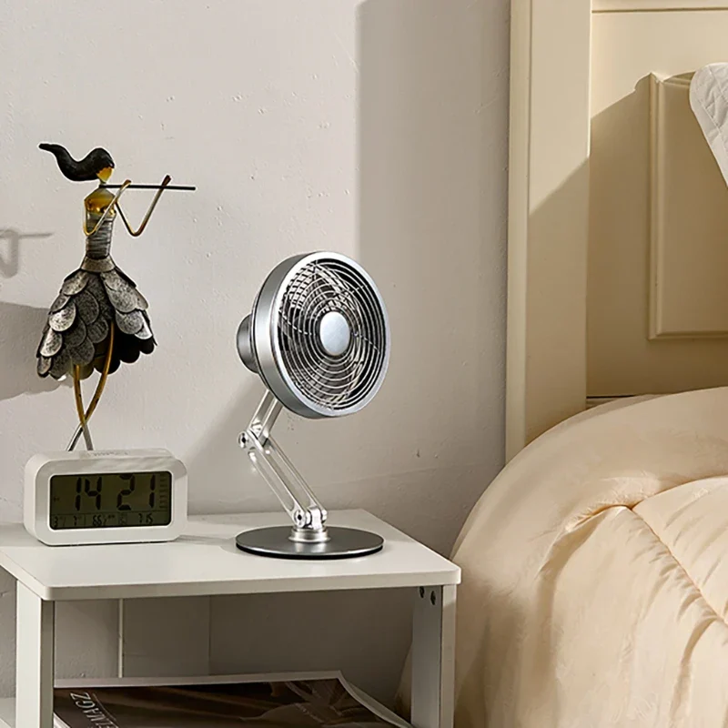 Height-Adjustable Stand Compact Turbo Mini Desk Fan - Image 2