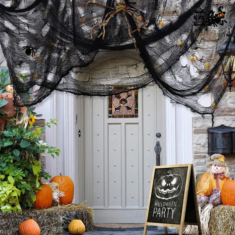 Artificial Stretchy Cobweb Halloween Decoration - Image 3