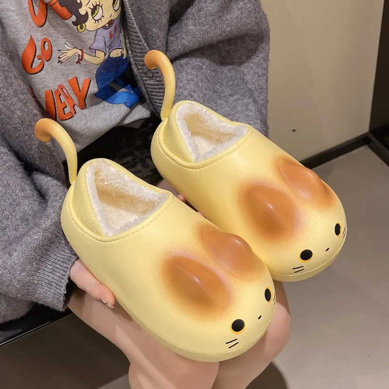 Furry Cat Home Slippers - Image 3