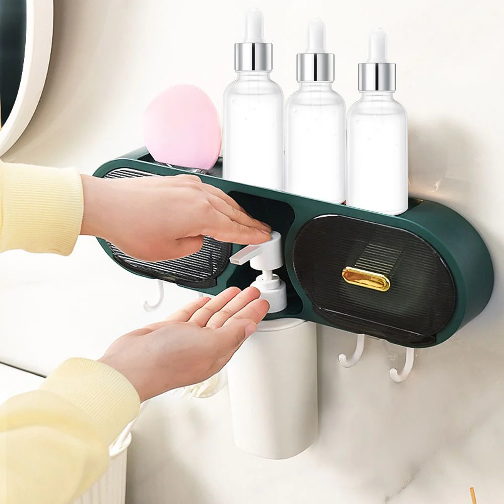 Wall-Mounted Waterproof Bathroom Storage Rack - Image 2