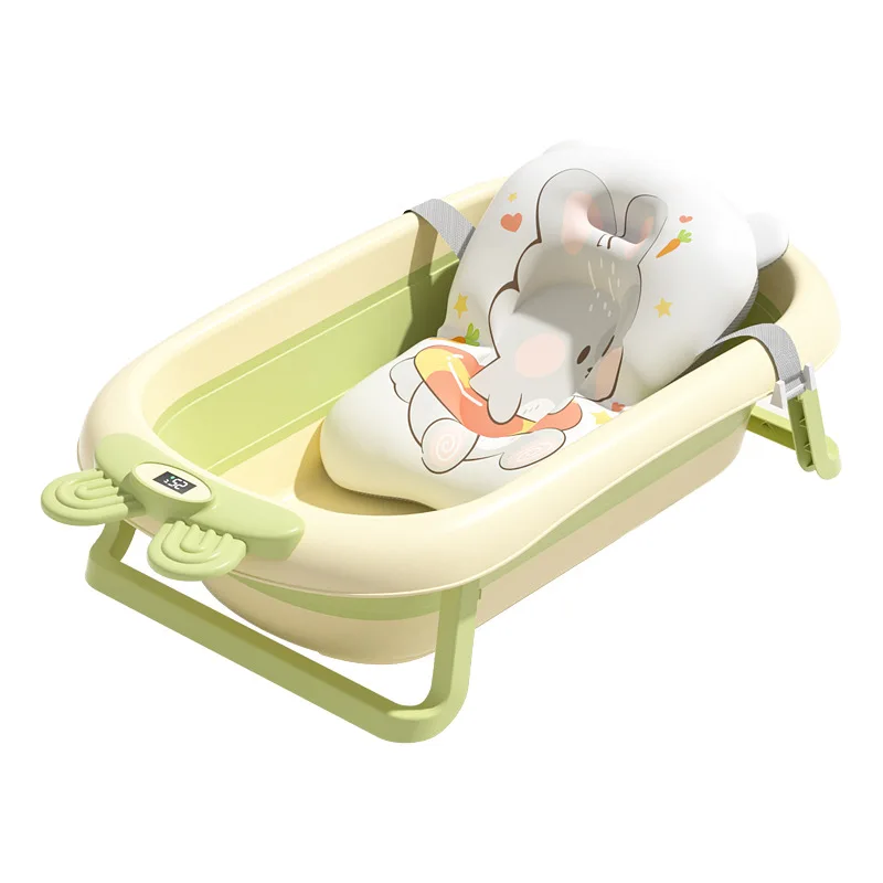 Foldable Temperature Sensor Display Baby Bathtub - Image 2