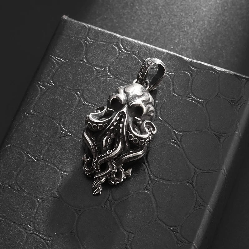 Gothic Skull Octopus Tentacle Necklace - Image 2