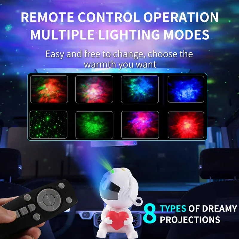 Love Astronaut Galaxy Night Light Projector - Image 2