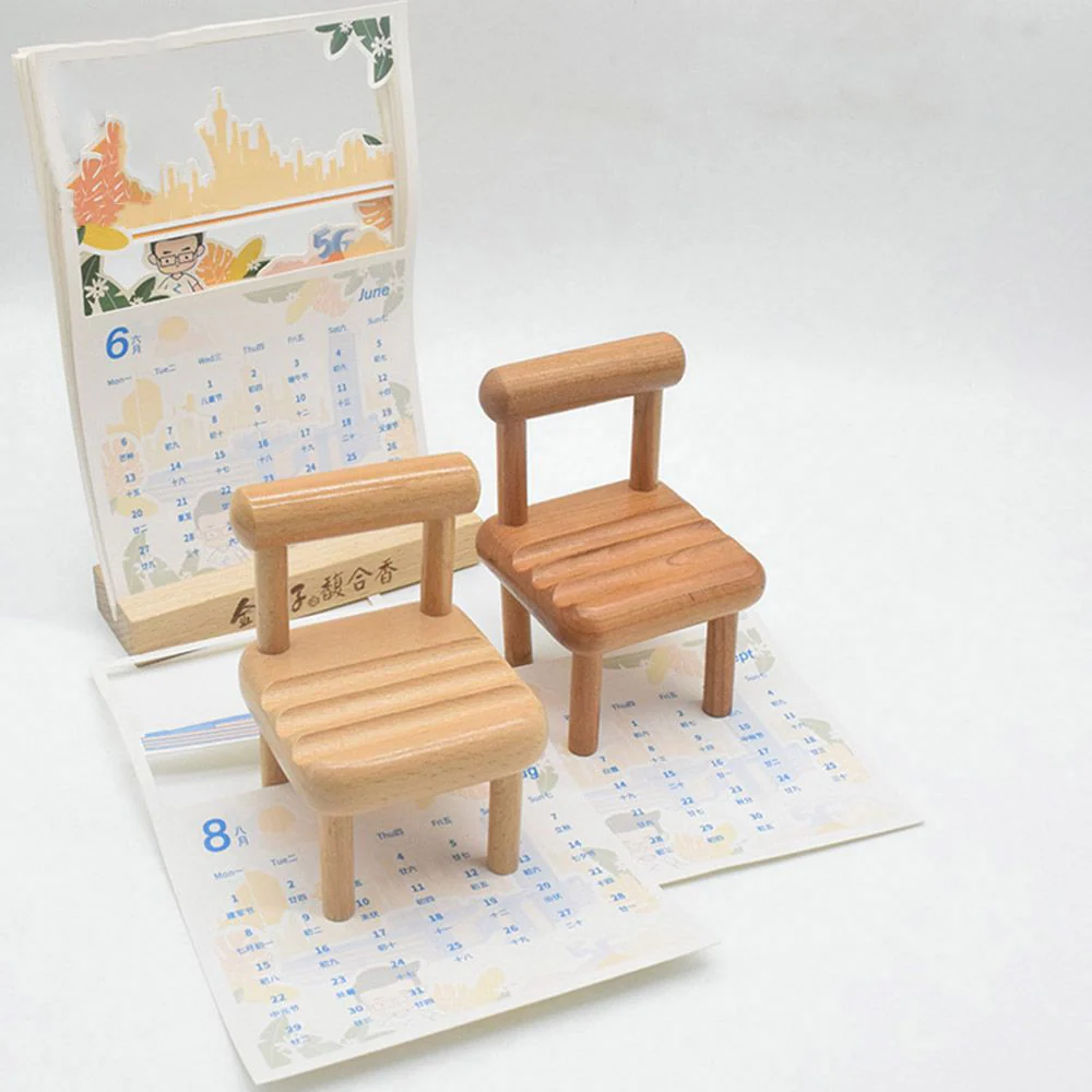 Vintage Wooden Chair Phone Stand - Image 2
