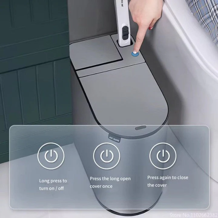 Auto Lift Integrated Brush Toilet Can - Image 2