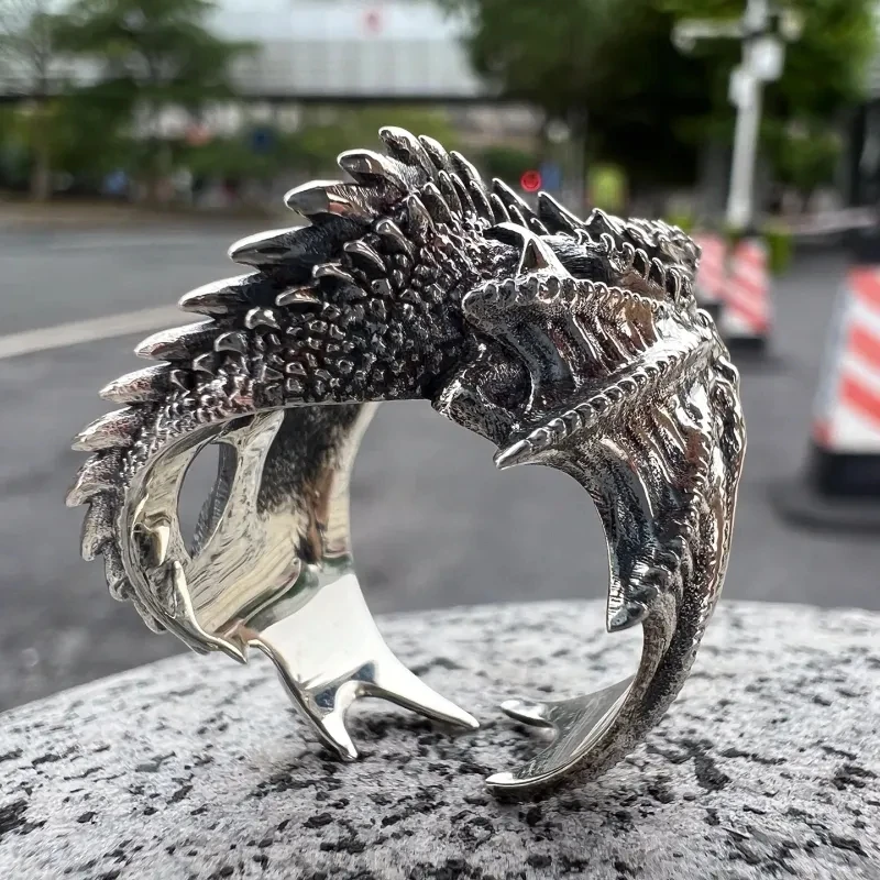 Majestic Dragon Wing Open Ring - Image 3