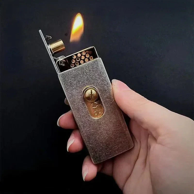 Retro Upward Slide Flame Gasoline Lighter - Image 2