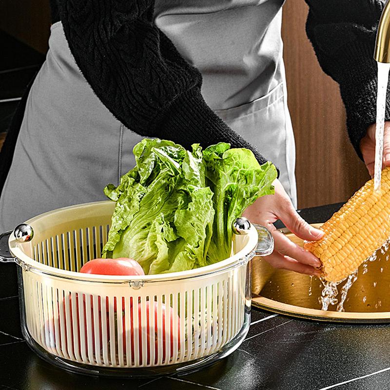 Manual Spin Vegetable Drainer Basket - Image 2