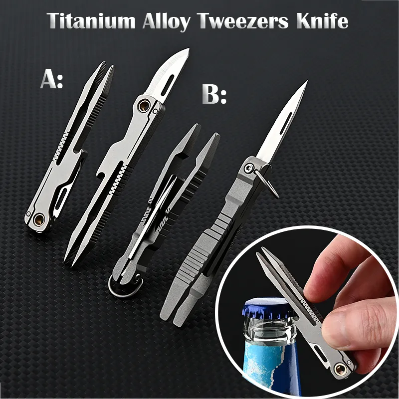 All Day Titanium Tweezer Knife Multifunctional Tool - Image 3