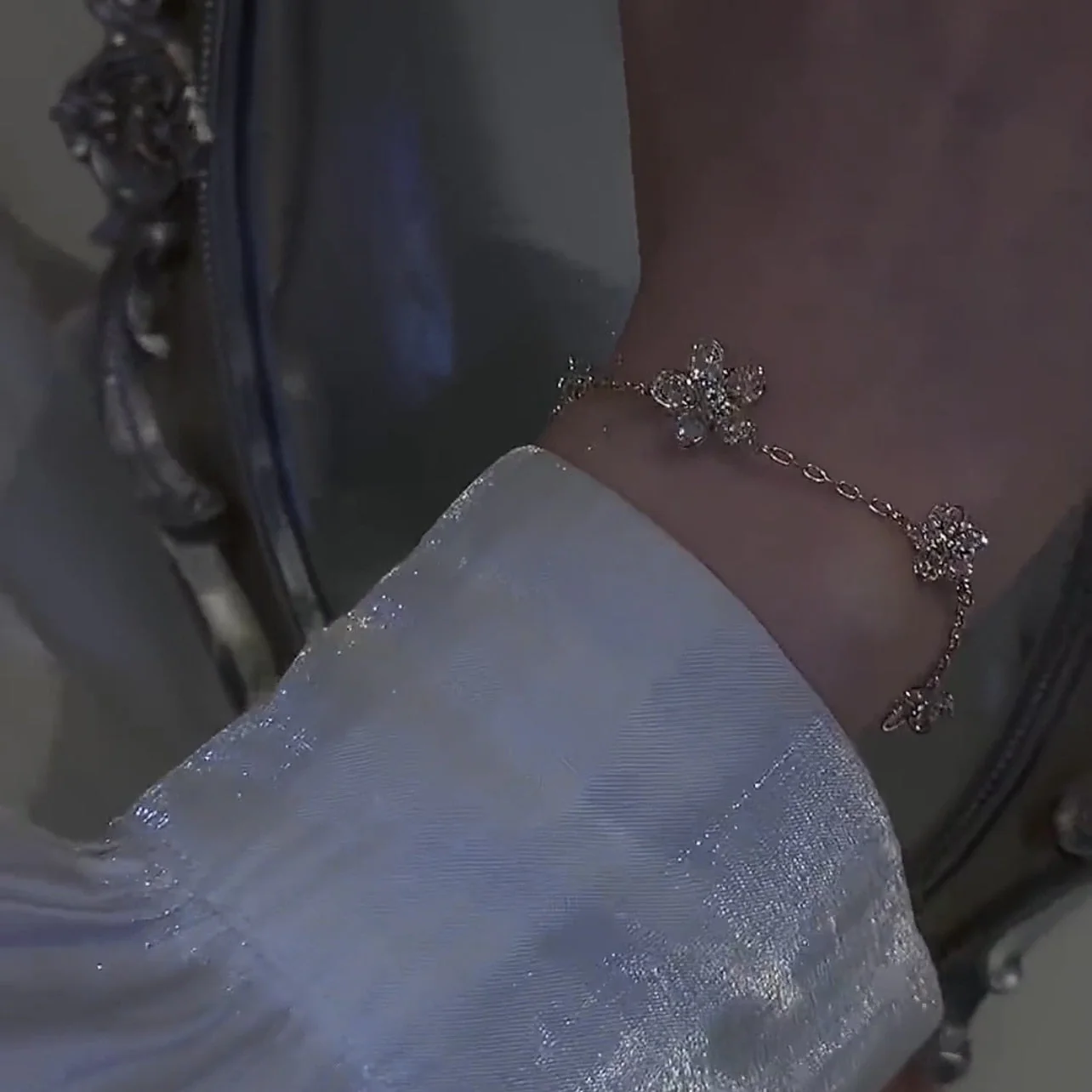 Floral Blossom Zircon Bracelet - Image 2