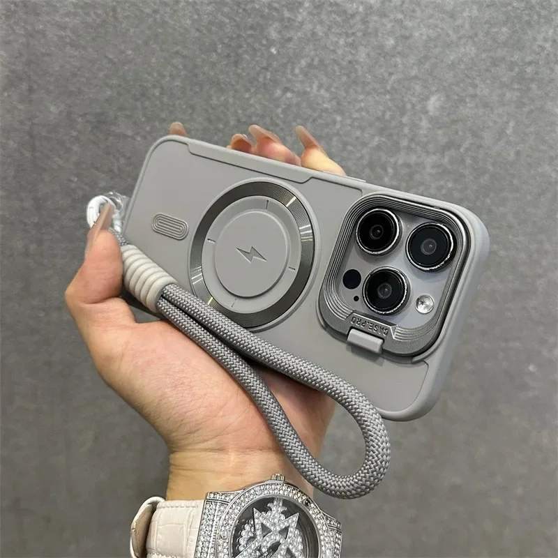Magnetic Soft Wrist Bracket Lens Cover iPhone Case - Image 3