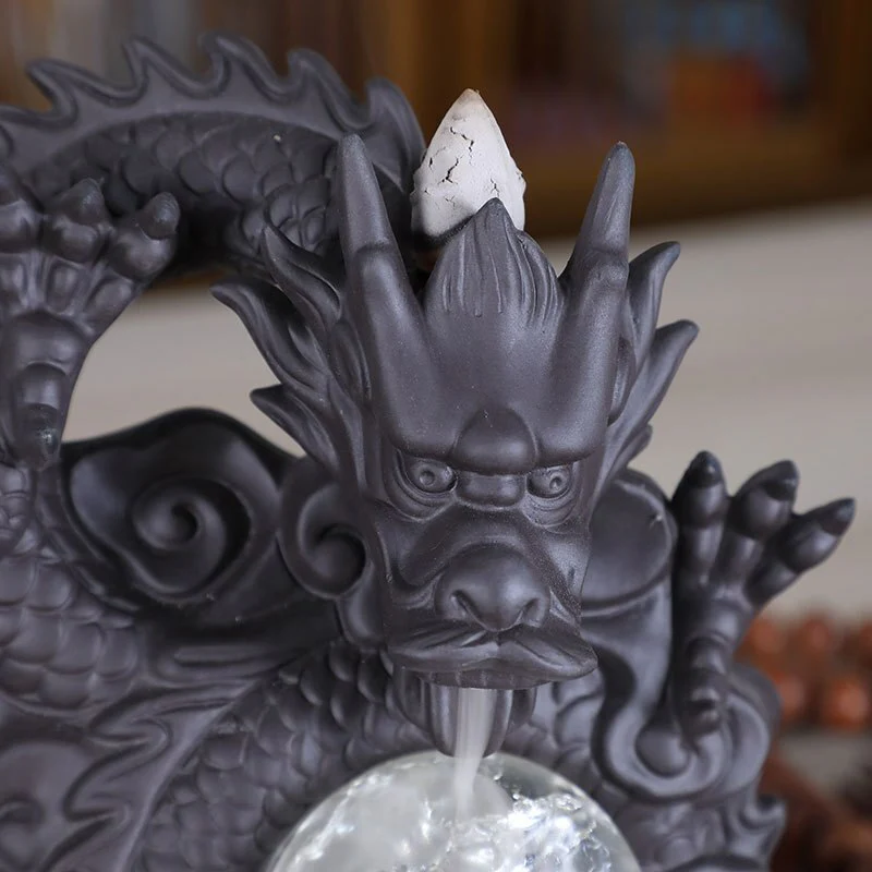 Mystic Dragon Lucky Clay Waterfall Burner - Image 2