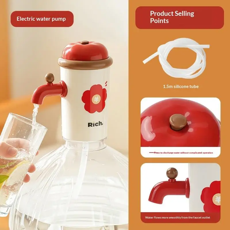 Retro Flower Automatic Water Bottle Dispenser - Image 2