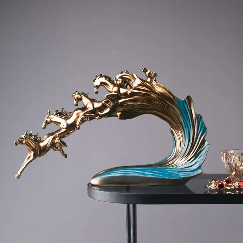 Nordic Luxury Galloping Horse Home Decoration - Image 1