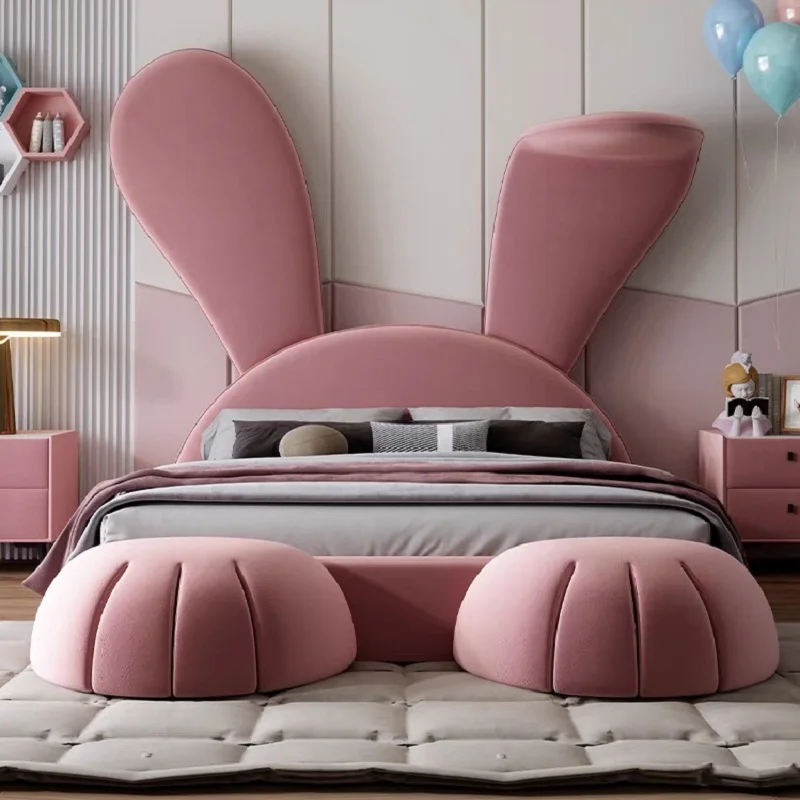 Fancy Pink Rabbit Modern Bed - Image 3