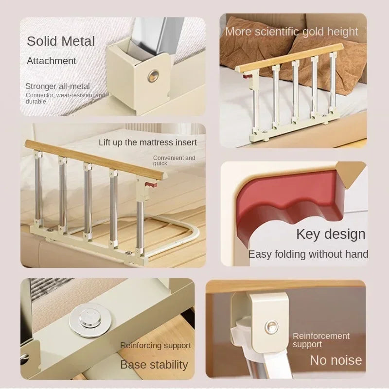 Sleep Guard Elderly Assist Anti-fall Foldable Bed Rail Barrier - Image 3