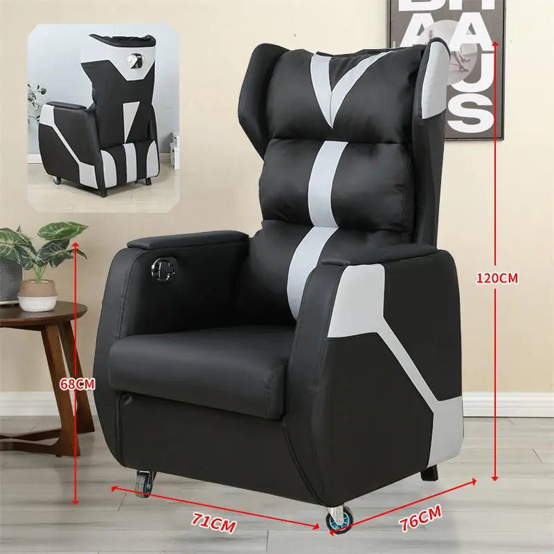 Modern Adjustable Leather Recliner Gaming Sofa - Image 3