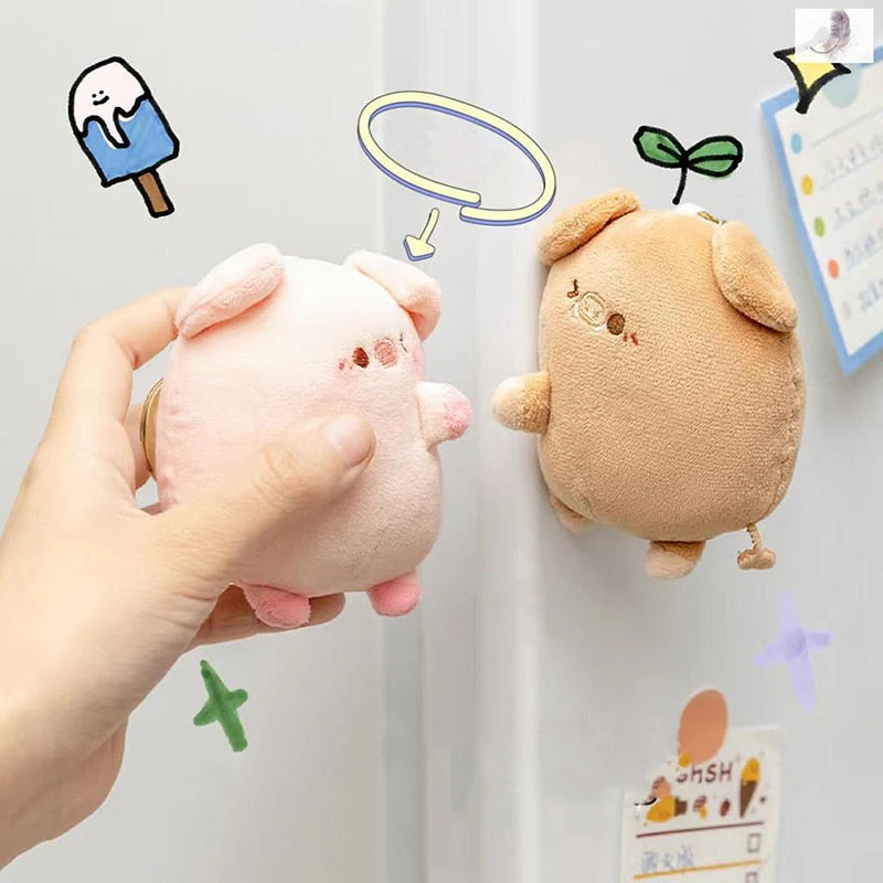 Love Birds Cute Plush Magnetic Keychain - Image 3