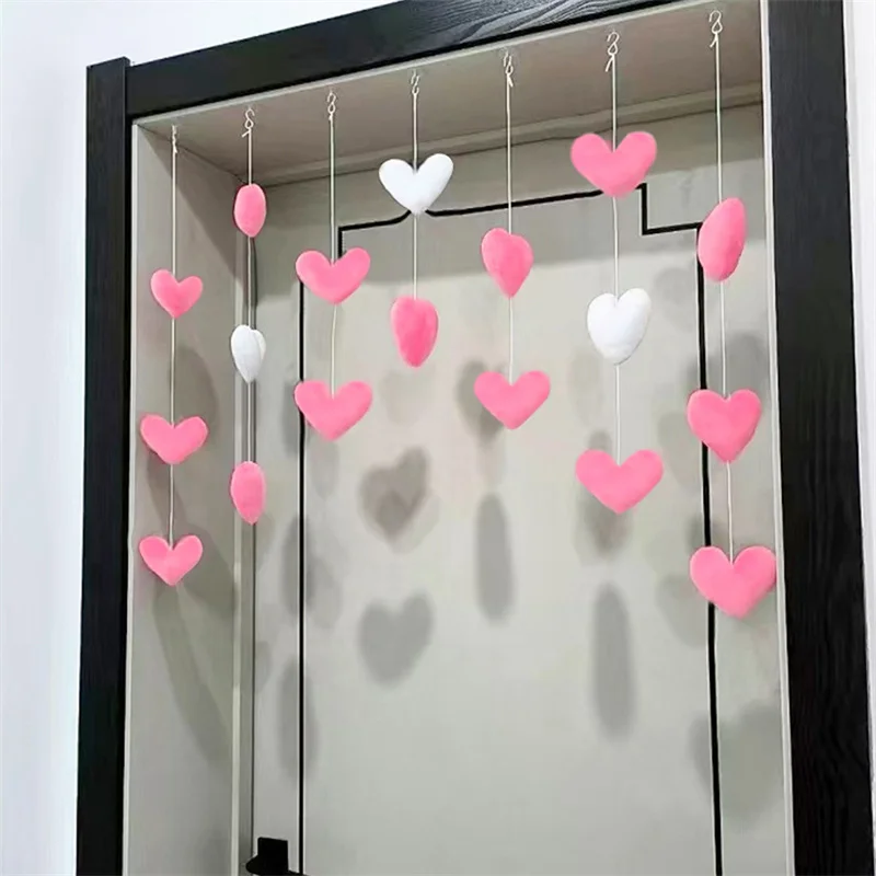 Cute Hanging Pink Heart Doorway Decor - Image 2