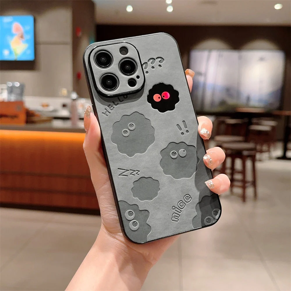 Cute Monster Shockproof Leather iPhone Case - Image 2