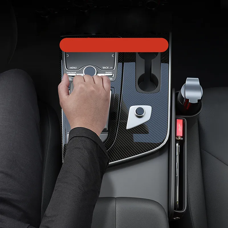 Universal Leather Seat Gap Cup Holder Car Organizer - Image 3