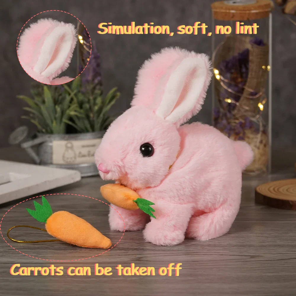 Carrot Munching Interactive Bunny Plush Toy - Image 2