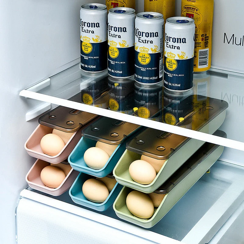 Automatic Stackable Refrigerator Egg Storage Box - Image 2