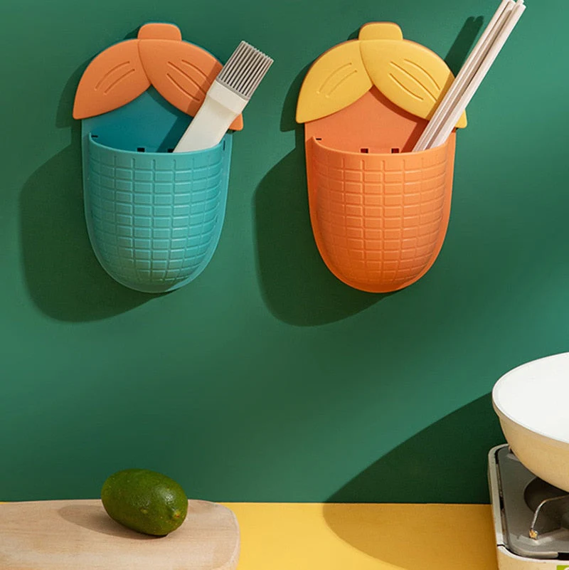 Leaf Shaped Punch Free Wall Storage Rack - Image 3