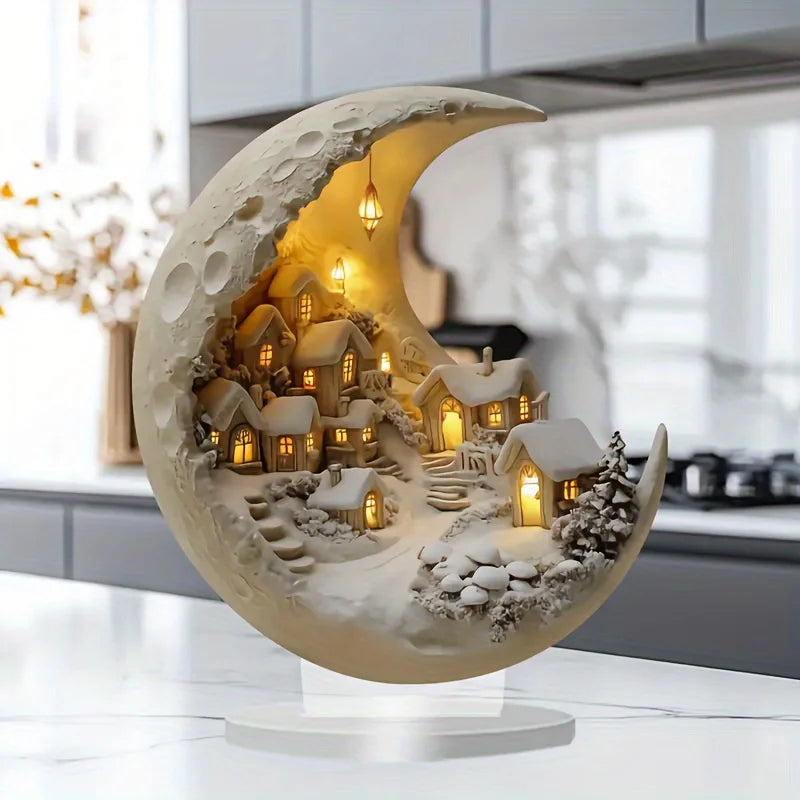 Moon Winter City Decor - Image 3