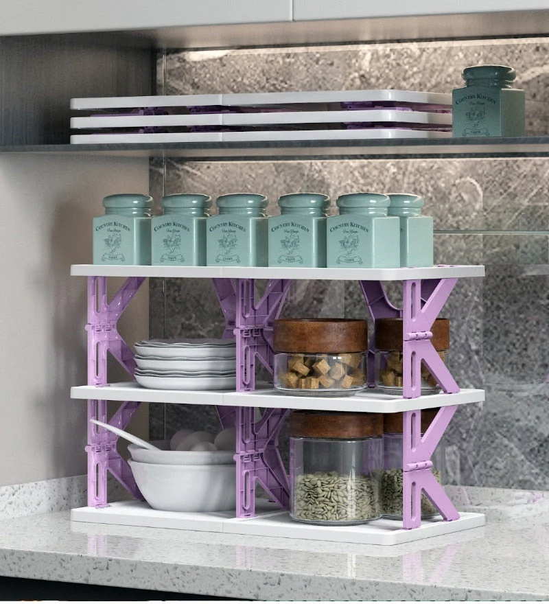 Space Saving Foldable Stackable Shoe Storage Rack - Image 2