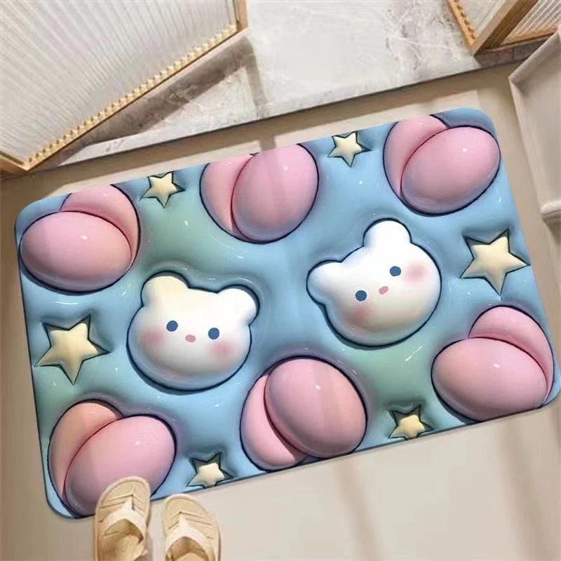 Non-Slip Cartoon Colorful Fun Quick Water Absorbent Mat - Image 3