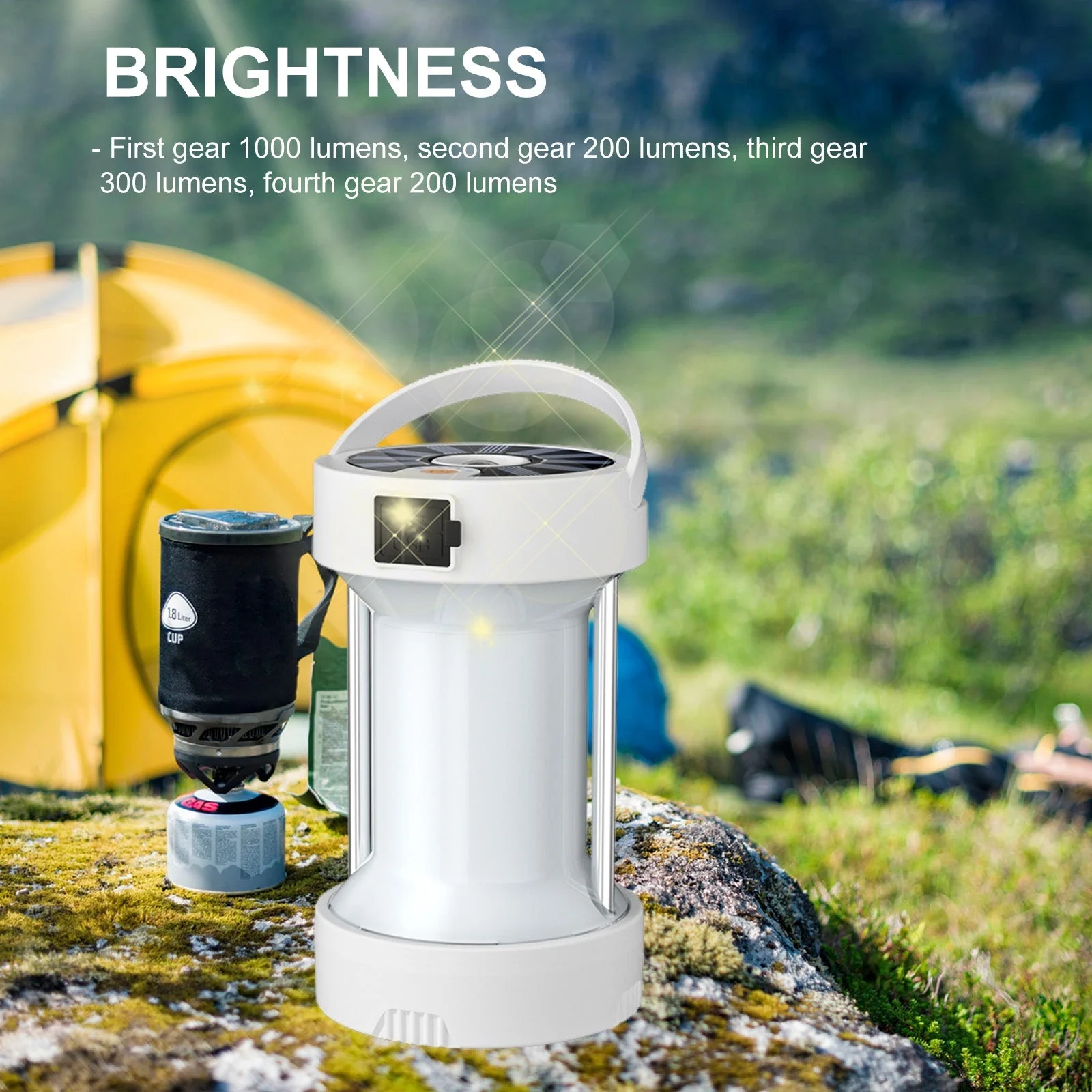 Magnetic Solar Powered Emergency Camping Light - Image 2