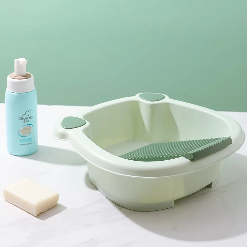 Thickened Plastic Integrated Washboard Compact Washbasin - Image 2