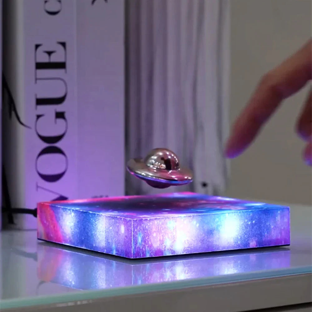 Magnetic Levitating Spaceship Rotating LED Night Lamp - Image 2
