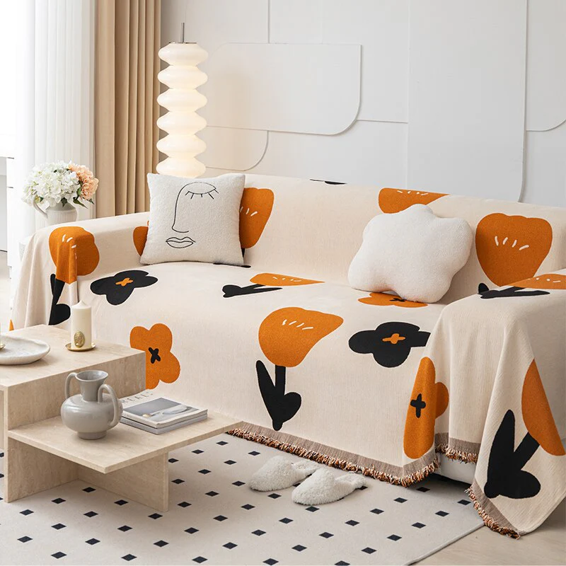 Floral Blossom Non-Slip Modern Sofa Cover - Image 2