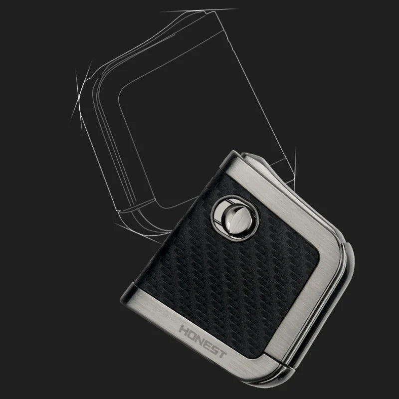 Retro Thin One Click Pop Up Windproof Kerosene Lighter - Image 2