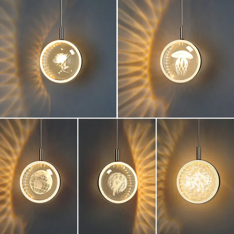 Nordic Crystal Halo Pendant Light - Image 3