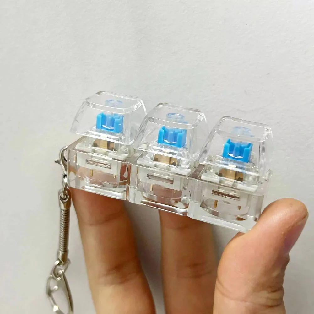 Mechanical Cube Click Fidget Keychain - Image 3