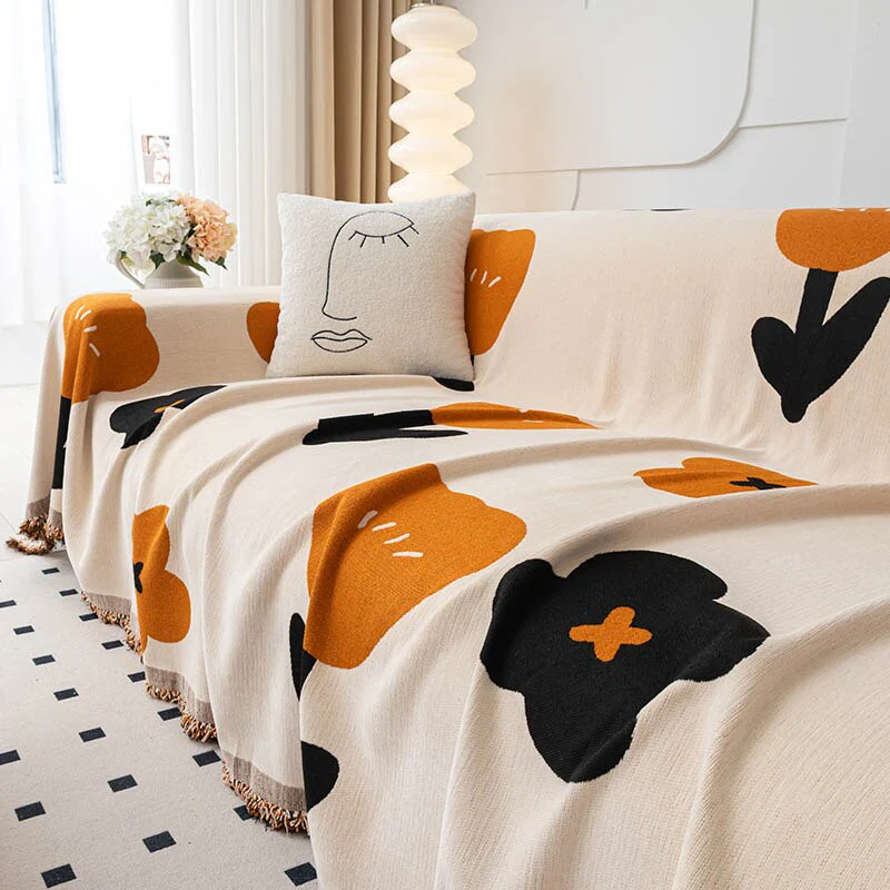 Floral Blossom Non-Slip Modern Sofa Cover - Image 3