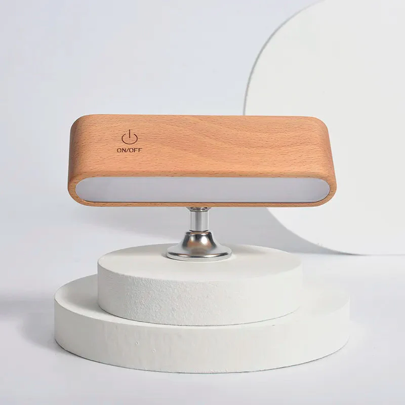 Rotatable Magnetic Wooden Rechargeable LED Night Lamp - Image 1