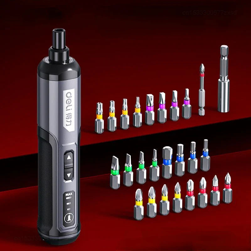 Mini Cordless Rechargeable Electrical Screwdriver Drill Tool Set - Image 1