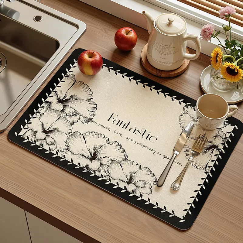Floral Bloom Quick-Dry Mat - Image 1