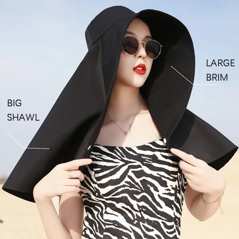 Sun Guard Oversized UV Protection Hat - Image 3