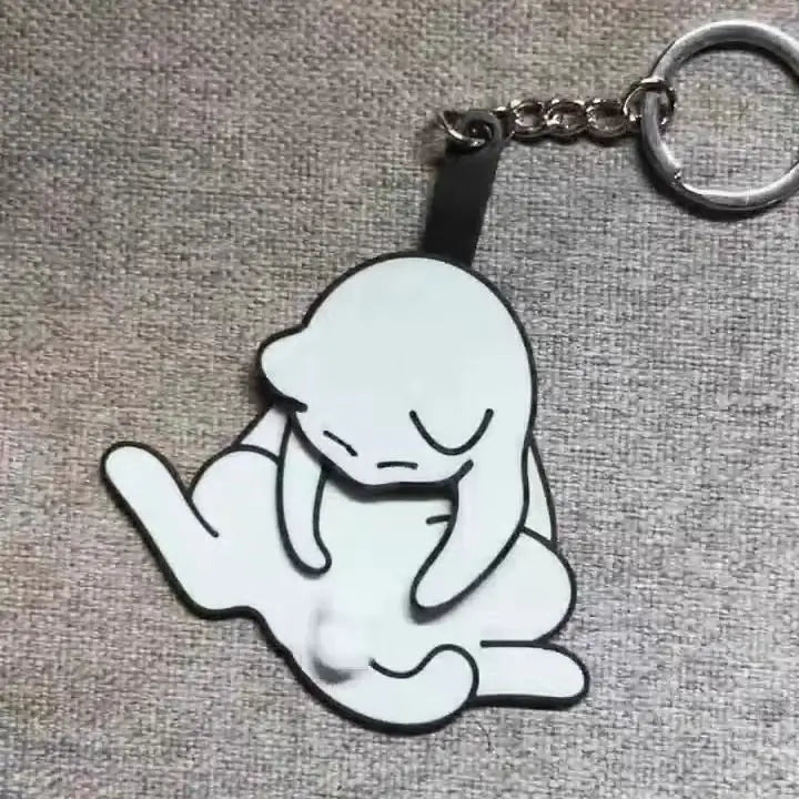 Playful Cat Quirky Keychain - Image 1