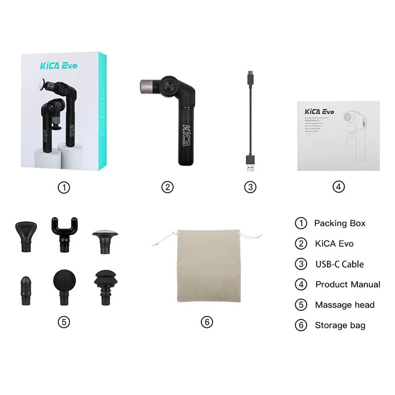 Pro Heating Foldable Massage Gun Set - Image 3