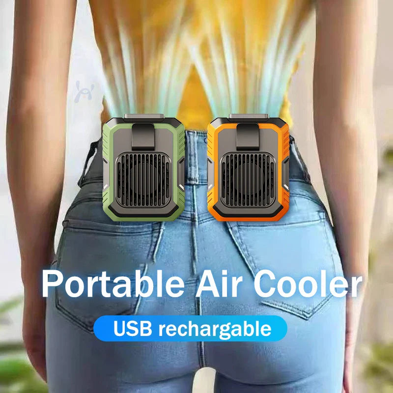 USB Rechargeable Portable Waist Clip Air Conditioner Fan - Image 3