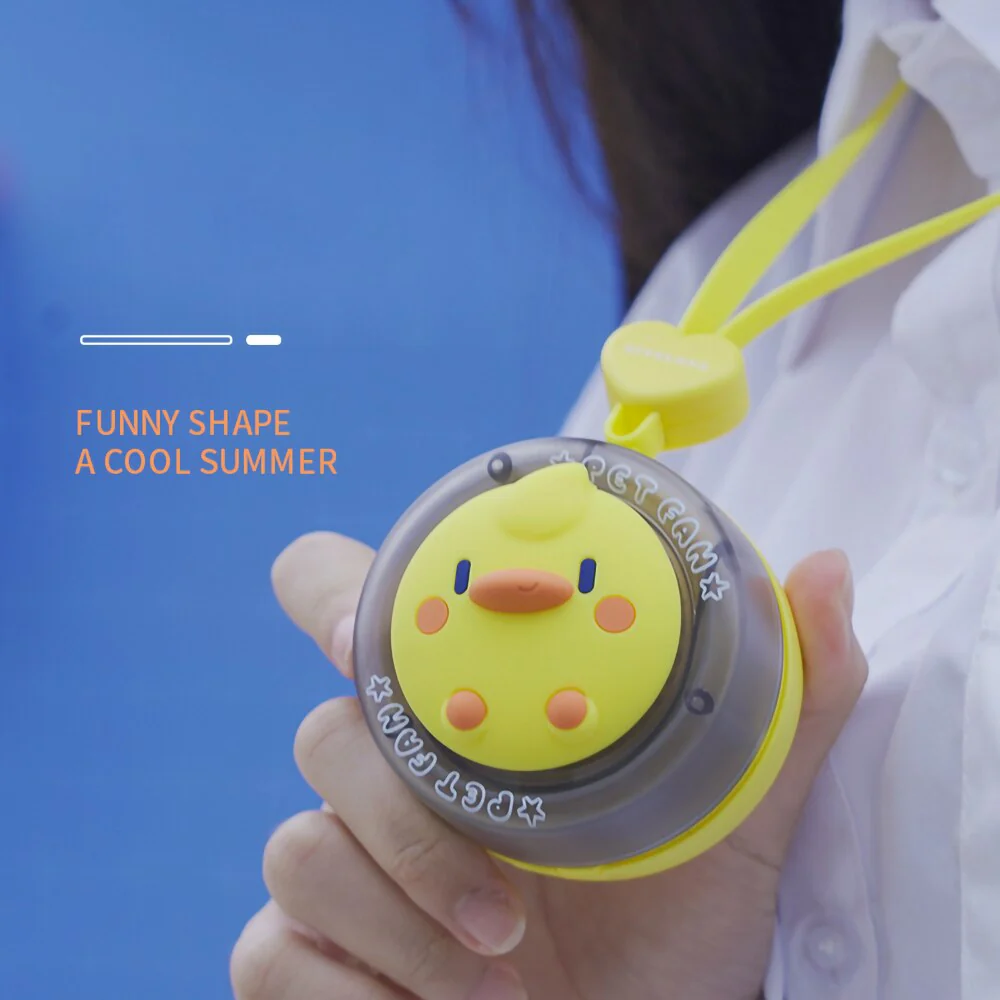 Cartoon Animal Mini Kids Neck Fan - Image 3