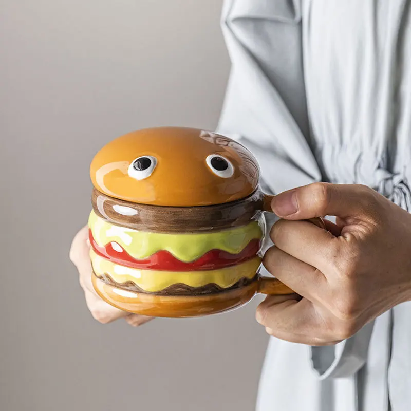 Yummy Hamburger-Shaped Ceramic Hamburger Mug - Image 2